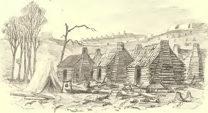 Confederates built winter quarters and stayed at Manassas/Centreville until March, 1862