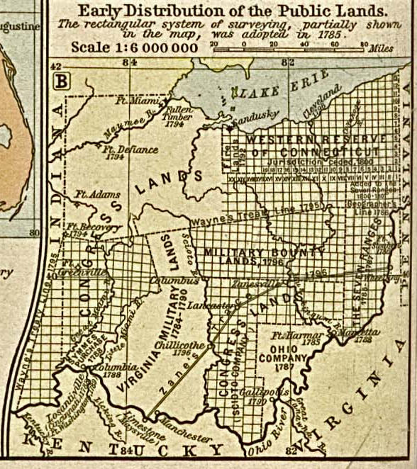 Virginia retained land for fulfilling grants to its military veterans, when ceding the Northwest Territory to the Continental Congress