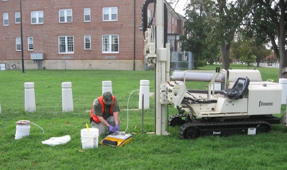 groundwater sampling at Fort Monroe to identify environmental contamination before transfer