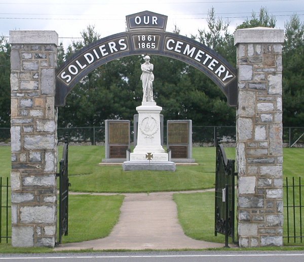 graveyard near Civil War hospital in Mount Jackson, between Winchester and Staunton