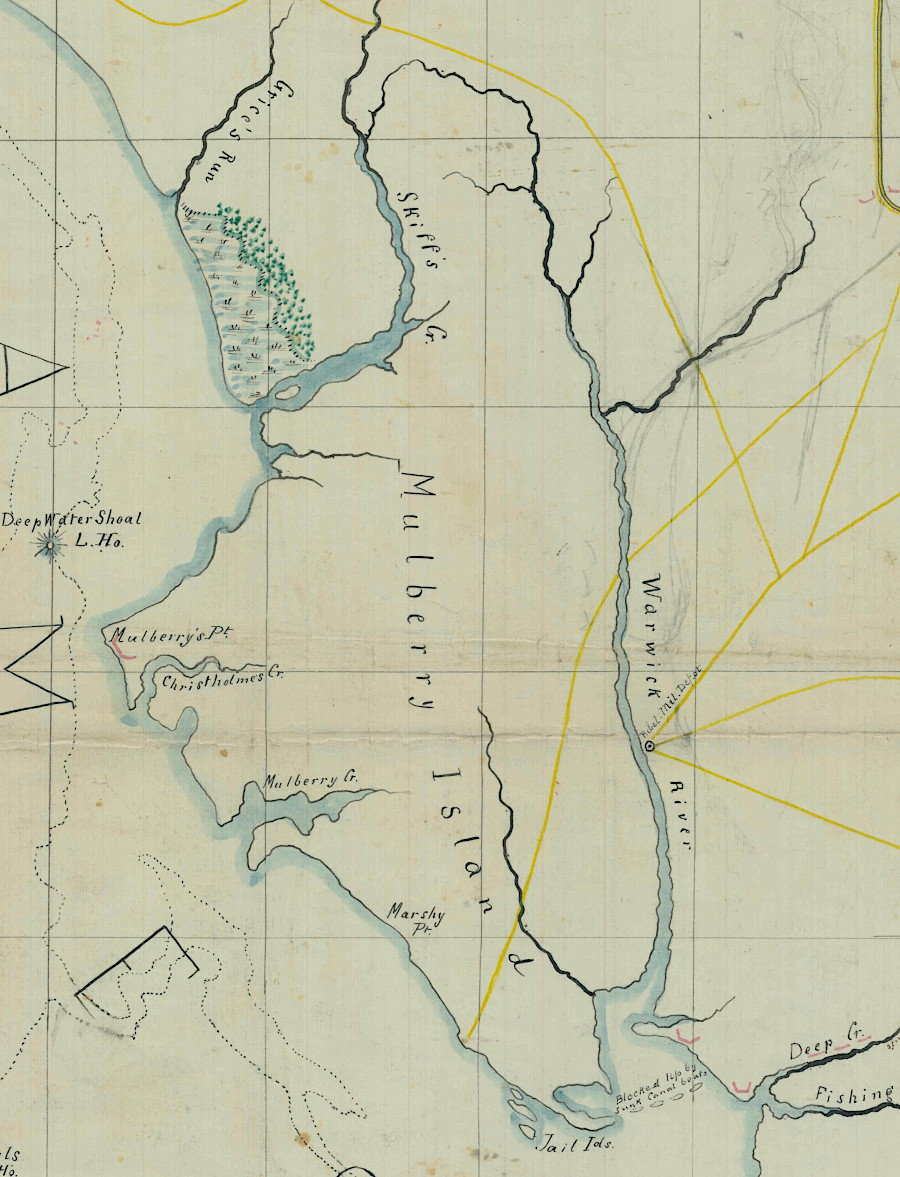 Mulberry Island at the start of the Civil War