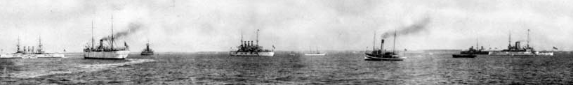 in 1907, the US Navy displayed its power at Hampton Roads during the celebration of the 300th anniversary of English settlement at Jamestown