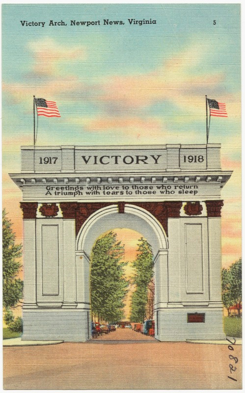 Newport News was a major port of embarkation to Europe, and for return of the troops, during World War I