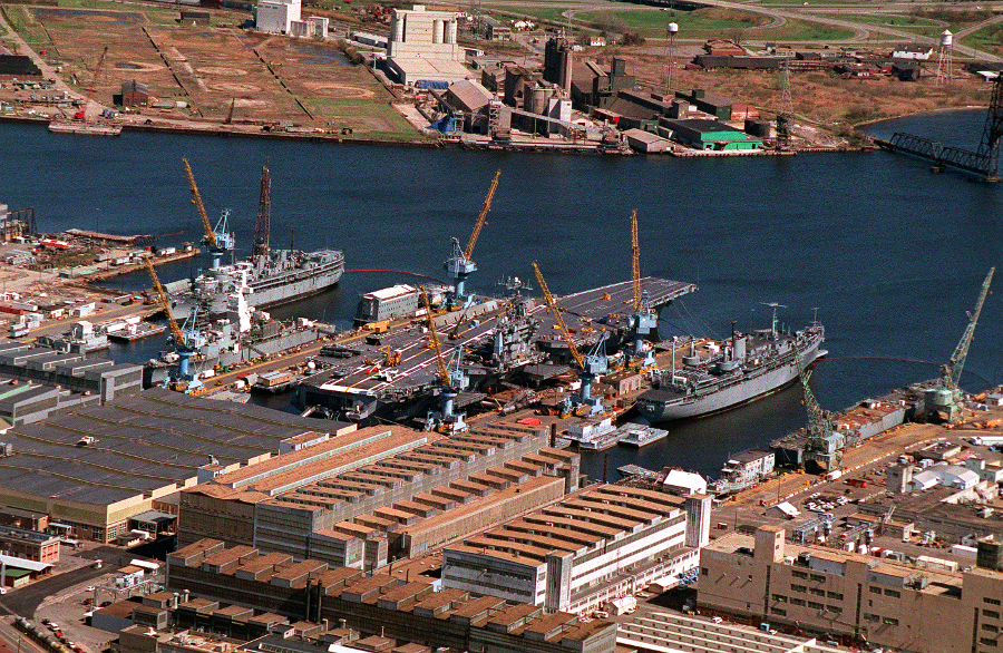the Norfolk Naval Shipyard repairs/services active warships and also strips down decommissioned vessels