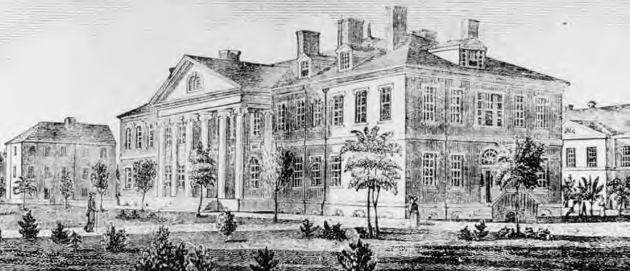 the War Department moved in 1819 to a two-story brick office with an Ionic portico facing Pennsylvania Avenue