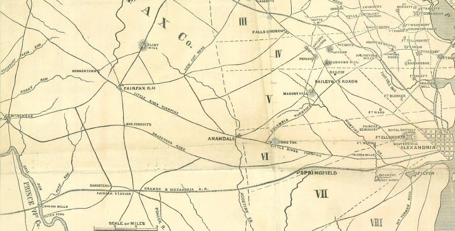 there were few routes between Alexandria and Centreville in 1861