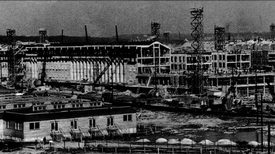 the Pentagon was built in five wedges, and in 1942 the first workers moved in