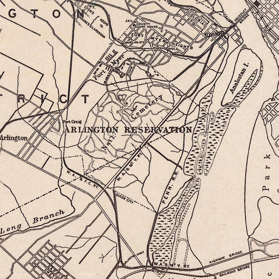 neighborhood of the future Pentagon, around 1907