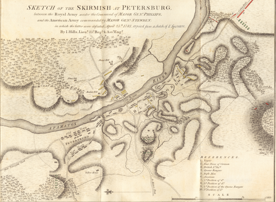 the British captured Petersburg on April 25, 1781