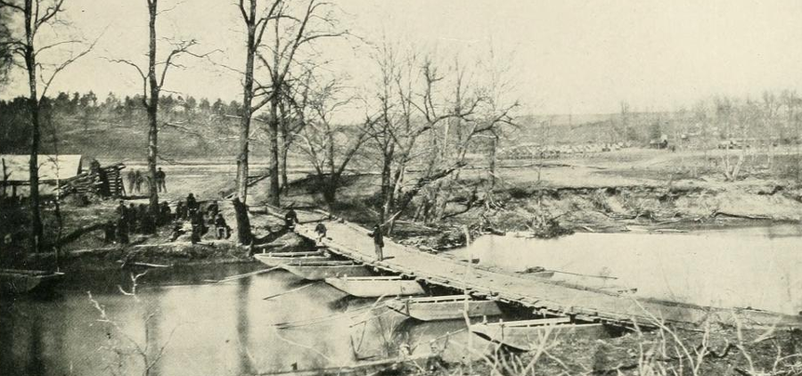 Federal forces occupied the Manassas area after Confederates retreated in March,1862, and built pontoon bridges to facilitate crossing Bull Run south of Centerville