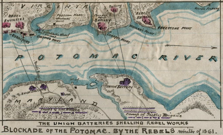 because the Potomac River's deep shipping channel was near the Prince William County shoreline, cannon located on the bluffs could block ships from reaching Washington, DC