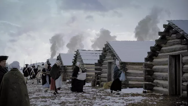 Convention Army prisoners built shelters at Charlottesville in early 1779, similar to winter camps built by George Washington's army at Valley Forge