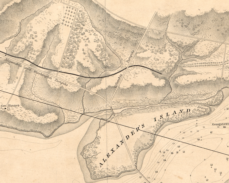 site of the Pentagon, in 1838