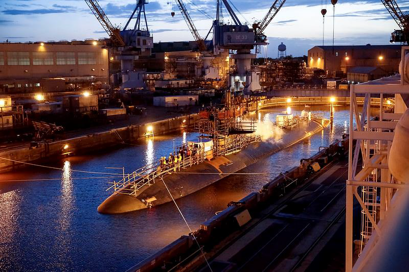 four of the five drydocks at the Norfolk Navy Shipyard can service submarines and aircraft carriers