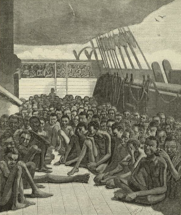 slave ships which allowed people on deck were at risk of a mass uprising