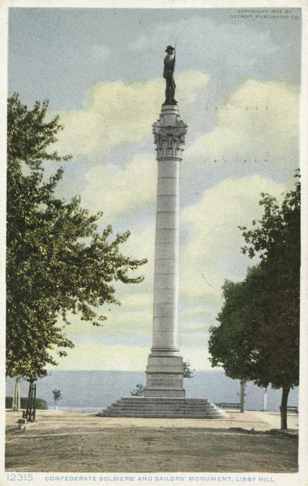 the Confederate Soldiers and Sailors Monument on Libby Hill overlooked the James River between May 30, 1894-July 8, 2021