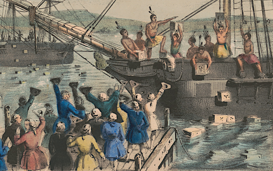 the Tea Part in 1773, unlike other mob actions organized by the Sons of Liberty in Boston, was non-violent