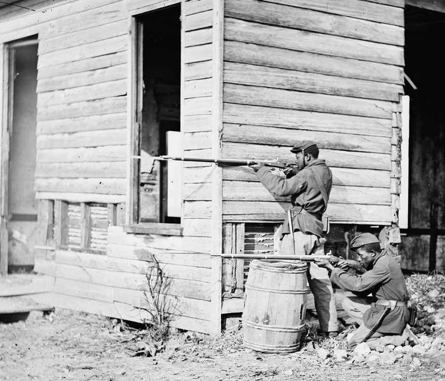 United States Colored Troops (USCT) soldiers are honored by a few monuments in Virginia