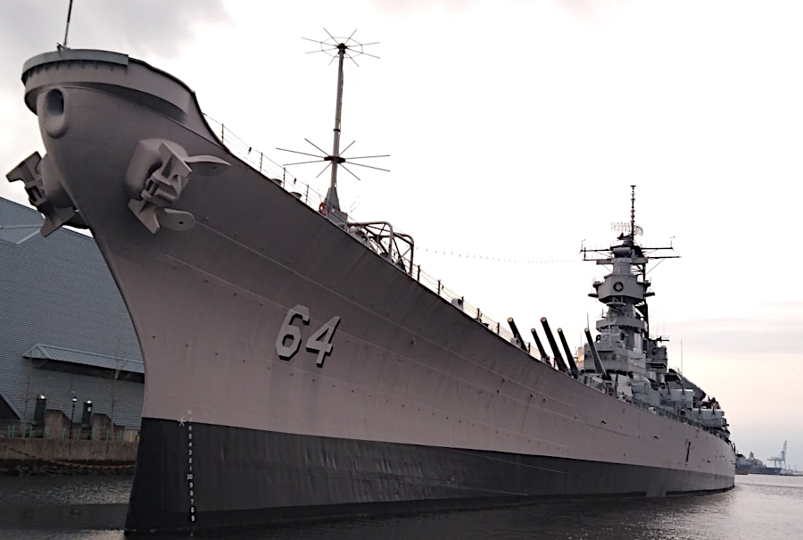 the USS Wisconsin is now a tourist attraction in Norfolk