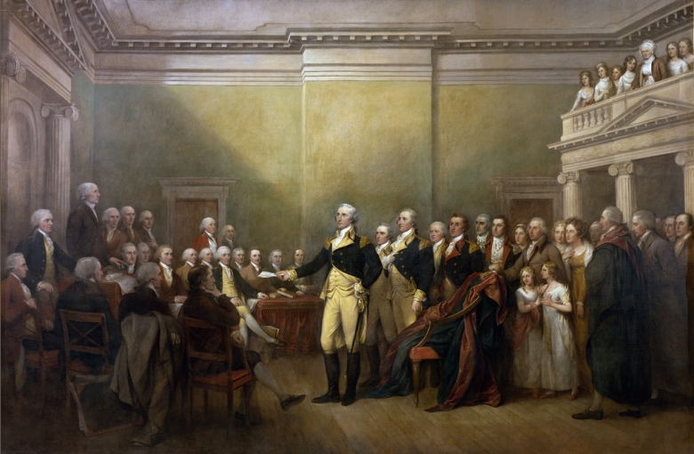 George Washington returned to private life at Mount Vernon after leading the Continental Army from 1775-1783 during the American Revolution