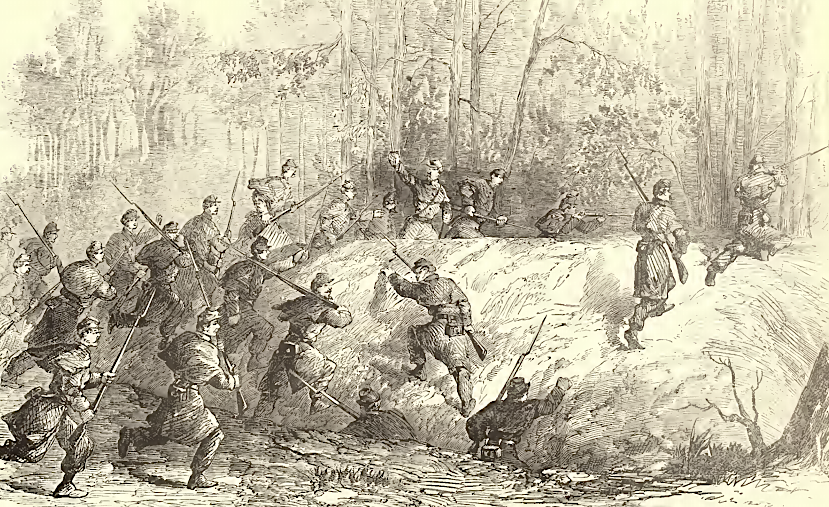 in 1862, Union troops captured a redoubt built by Confederates on the old Yorktown battlefield