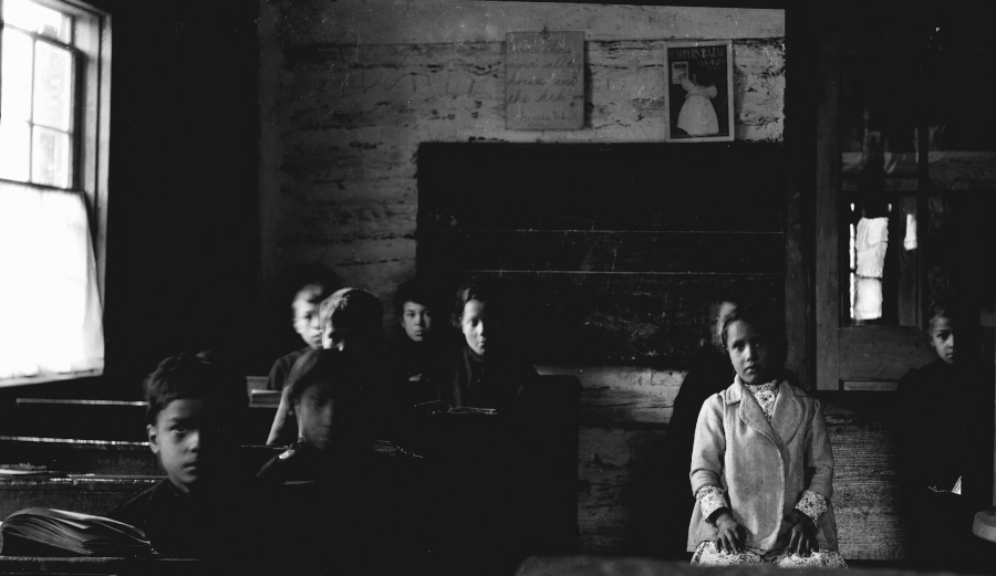 inside the schoolhouse at Bear Mountain