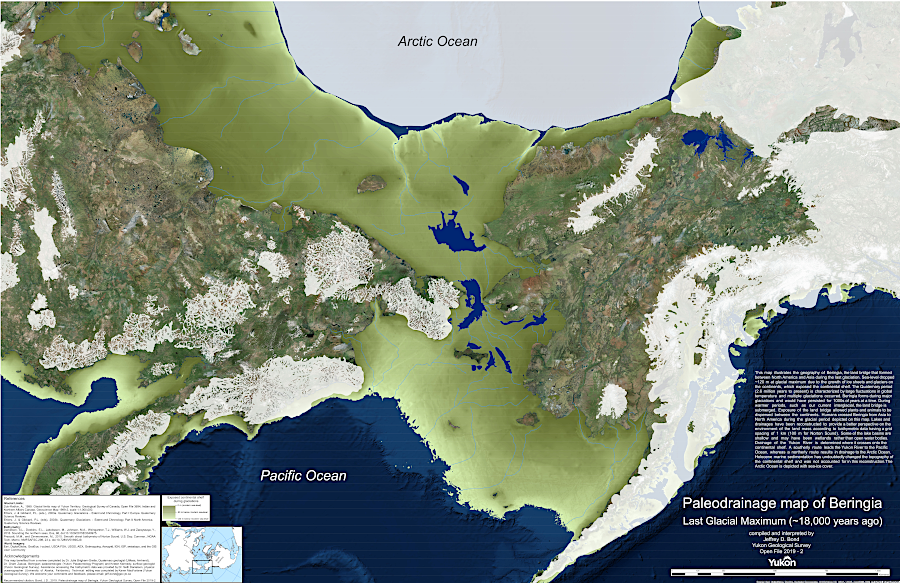 the first humans to move into North America lived first in Beringea