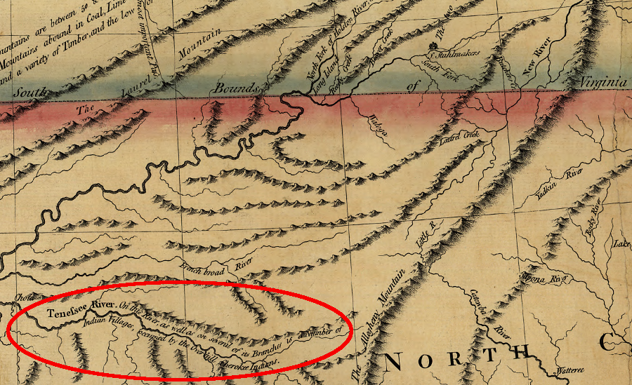 the Cherokee on the Tennessee River traded with Virginians via the Occaneechi Path and then the Wilderness Road