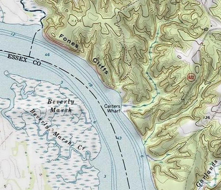 the Rappahannocks fired arrows from the shoreline opposite Fones Cliff, but failed to stop the English boat from proceeding upstream