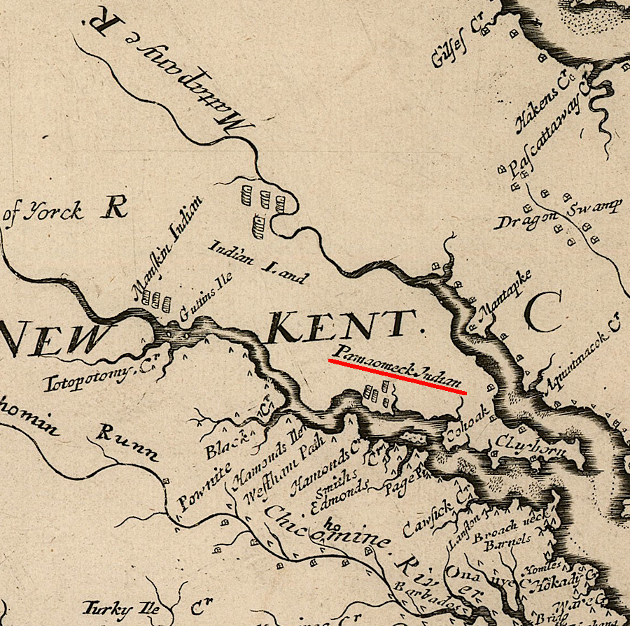 English colonists never displaced the Pamunkey from their ancestral land on Pamunkey Neck