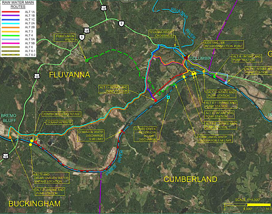 the James River Water Authority (JRWA) concluded in 2020 that eight feasible alternatives were cost-prohibitive