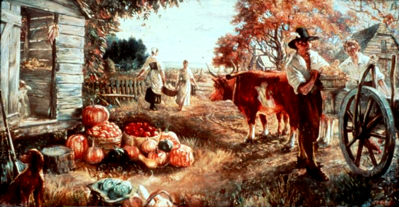 Native American farmers had no wheeled vehicles and no domesticated livestock
