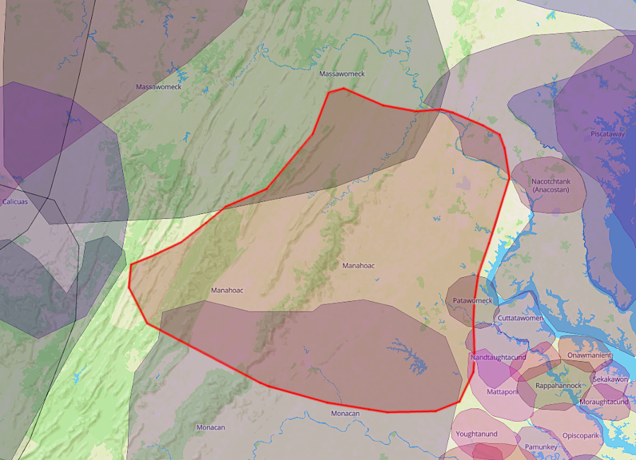 multiple tribal groups may have competed with the Manahoac to control territory