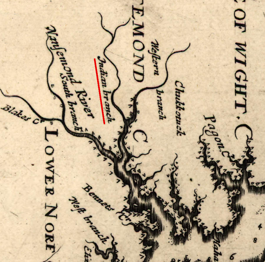 the remaining presence of the Nansemond was recorded in a 1670 map of the Nansemond River