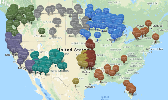 in 2018, there were no Native American gaming centers on the East Coast between Foxwoods Resort & Casino in Connecticut and Cherokee Tribal Bingo in North Carolina