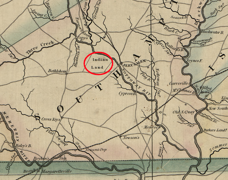 the land of the Nottoway was still acknowledged in 1859