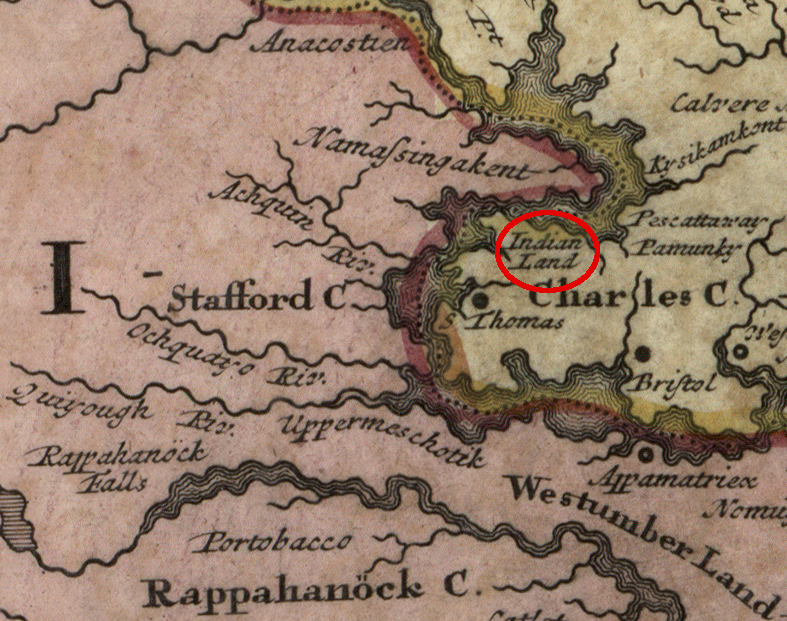 by 1714, after Bacon's Rebellion, Indian Land was territory controlled by the Piscataway in Maryland