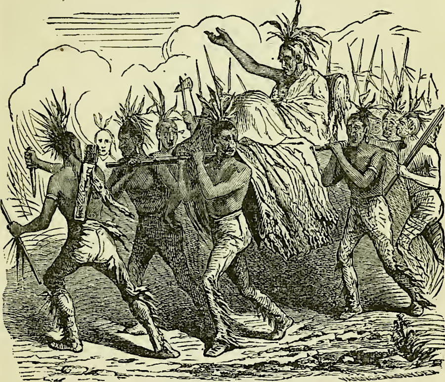 in 1644, Opechancanough was so frail he had to be carried on a litter