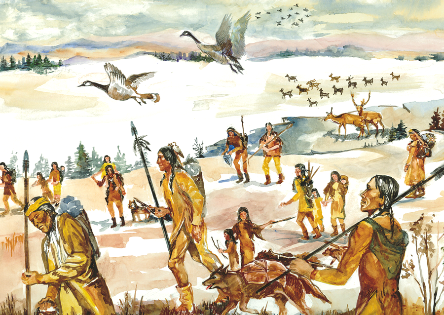 Paleo-Indians moved constantly to find new food resources, but bands returned to some places seasonally or to quarry new stone for their toolkit
