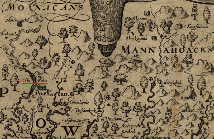 the English ignored Powhatan's concerns and made contact with his rivals, the Monacans, upstream of the Fall Line (where Richmond was later founded)