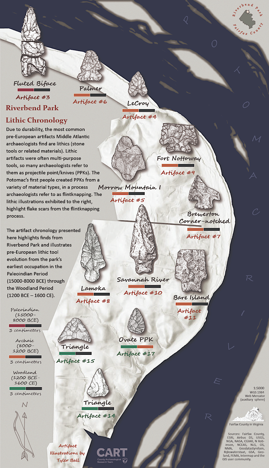 archaeology of Riverbend Park was highlighted on GIS Day 2023 in Fairfax County