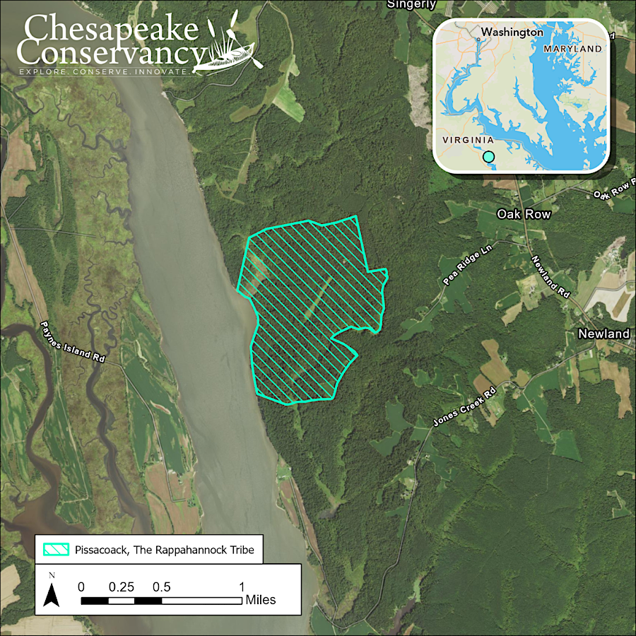 in 2022 the Chesapeake Conservancy acquired 465 acres of Fones Cliffs, adjacent to the Rappahannock River Valley National Wildlife Refuge, for transfer to the Rappahannock Tribe