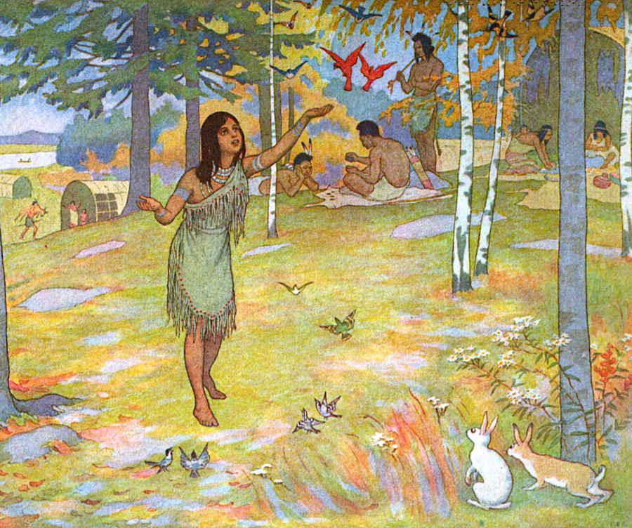 long before Disney made movies, American writers imagined Pocahontas as a child of nature
