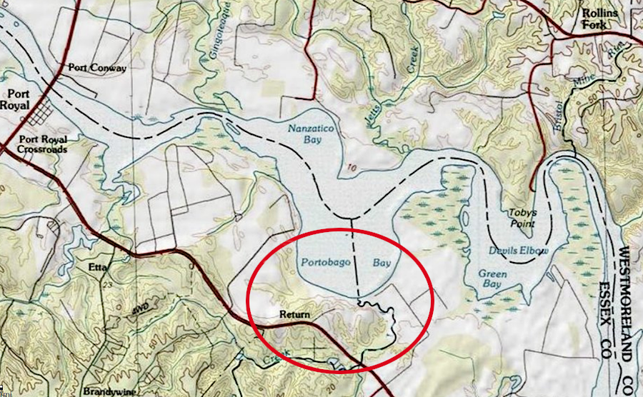 the Rappahannocks were forced off their reservation in 1683 and moved to Portobago, then displaced from there in 1706