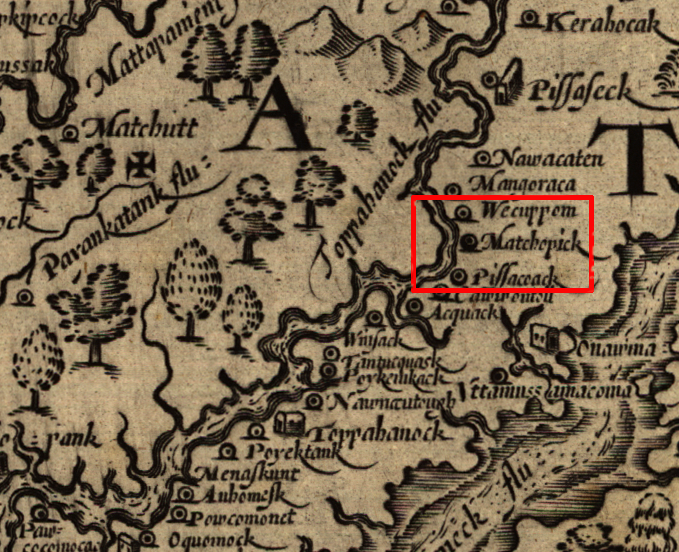 three of the towns of the Rappahannocks were on top of Fones Cliffs