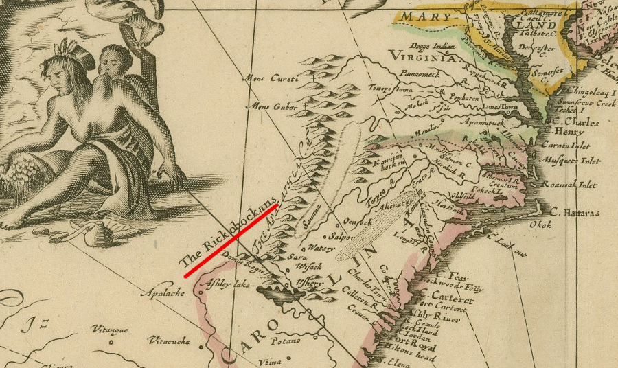 the group of Eries who migrated to Virginia in 1656, after being displaced by the Iroquois, were called the Rickahocans by English colonists