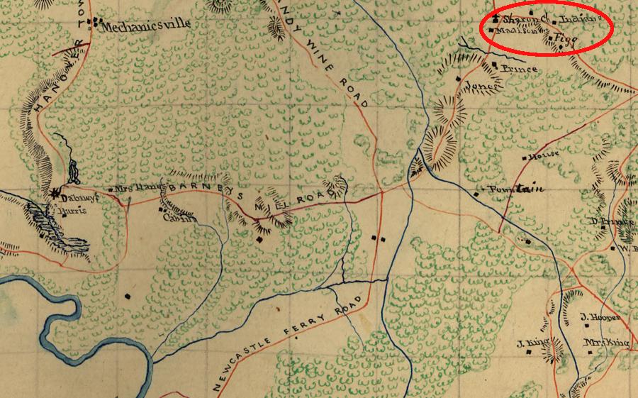 the presence of Indians at Sharon Church was noted on Civil War maps