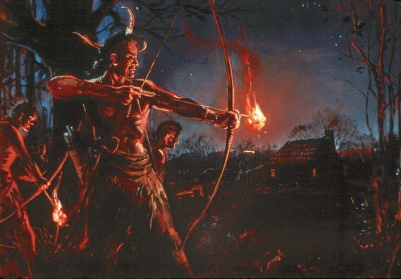 Sidney King painting of 1622 attack