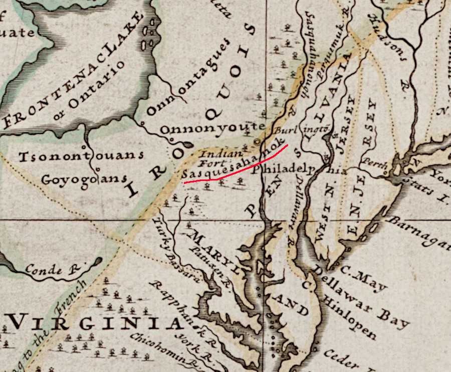 the Susquehannock controlled central Pennsylvania when English colonists arrived