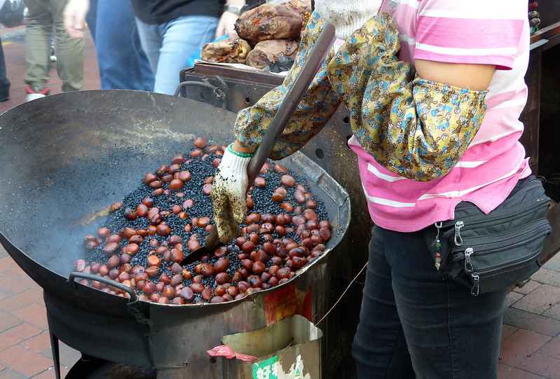 chestnuts are still roasted and sold on streets in China